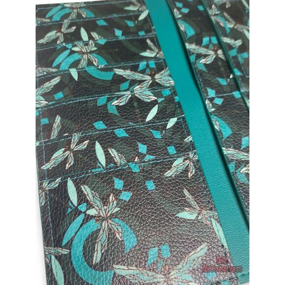 Dragonfly Sigma Bifold Vinyl Faux Leather Wallet with Matching Key Strap Lanyard - Picture 6 of 8